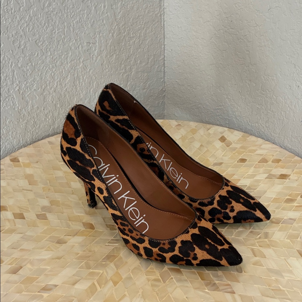 Calvin Klein Animal Print Heels
